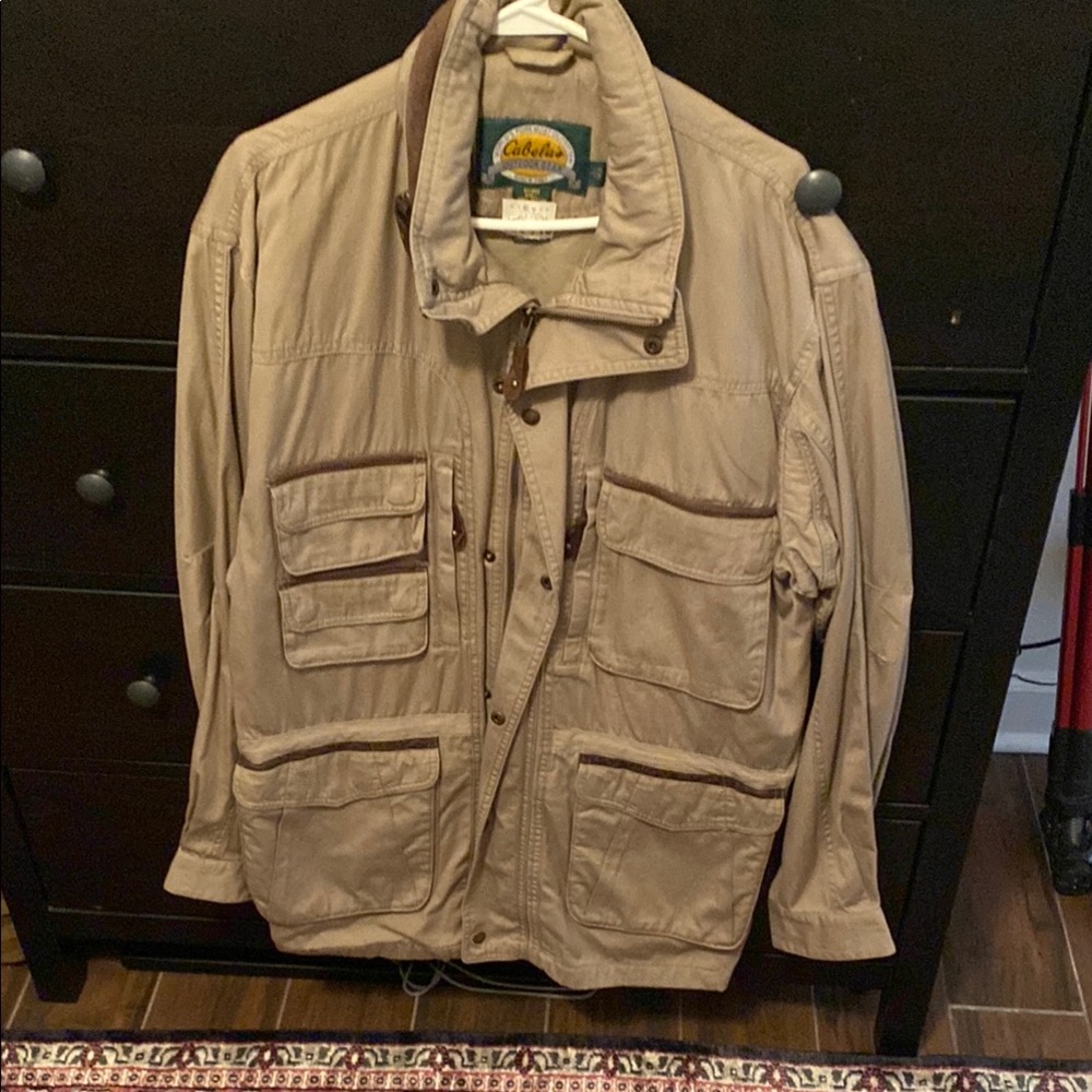 Cabela's Tan Jacket with Collared Neckline